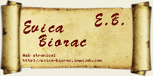 Evica Biorac vizit kartica